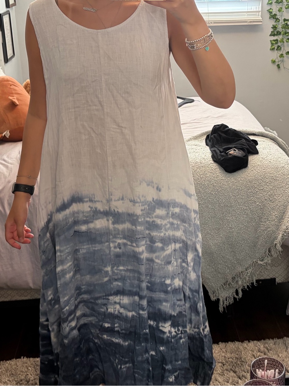 100% Linen Maxi Ombré Dress